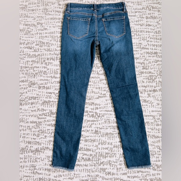 Imperial Star Distressed Medium Wash Jeans with Plaid Accents Girl’s 14 NWOT - Picture 2 of 10